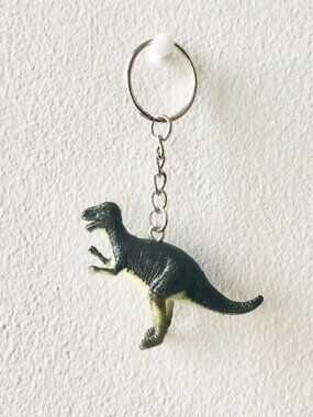 ❤️ Black Tyrannosaurus Rex Dinosaur Keychain